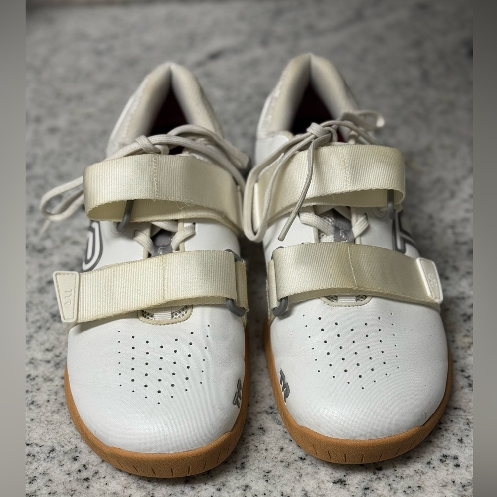 TYR White and Cream Sneakers with Velcro Straps